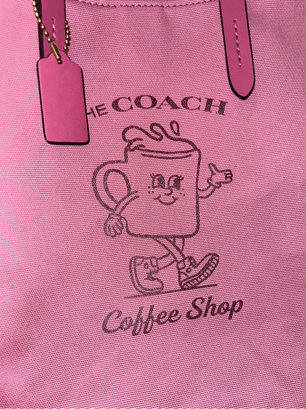 Coach Pink 'Coffee Shop' Tote with Matching Wristlet and Pouch - Picture 9 of 15